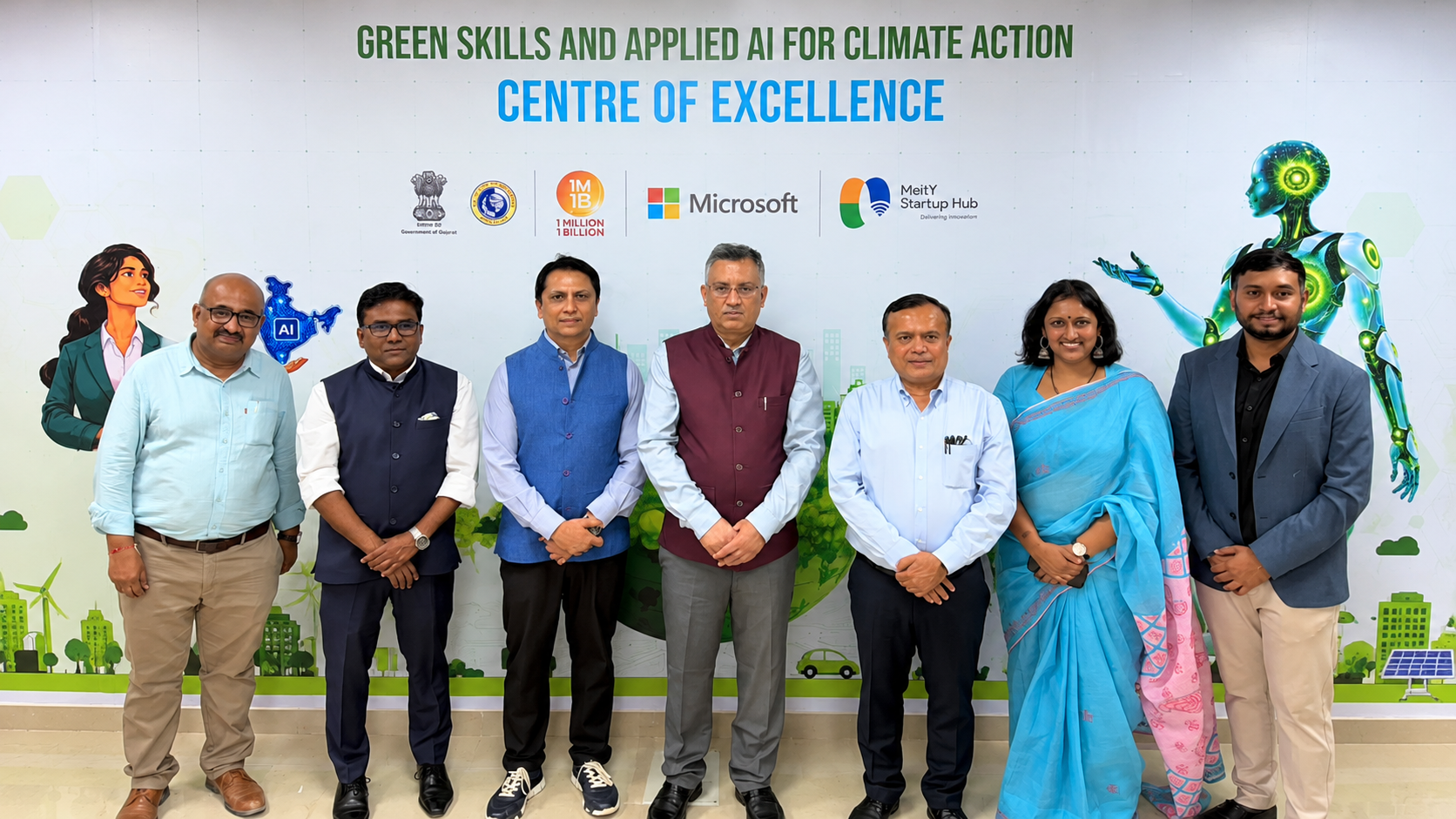 Microsoft, 1M1B Launch Green Skills and Applied AI Centre in Ahmedabad